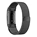 Oitom Metal Bands Compatible Fitbit Charge 3 Band Women Men Large,Magnetic Stainless Steel Milanese Loop Replacement Band Wrist Accessories Straps(Large 6.7