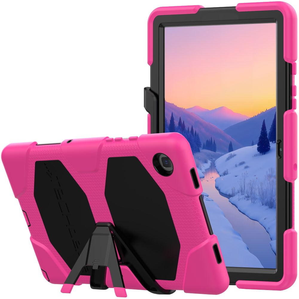 TECHGEAR G-SHOCK Case Fits Samsung Galaxy Tab A7 10.4" 2022/2020 (SM-T500, T503, T505, T509) Tough Rugged HEAVY DUTY Armour Shockproof Impact Survival Stand Case, Kids Schools Workman - PINK