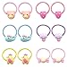 Elesa Miracle 12 Pairs Baby Girls Hair Bow Elastic Ties 1.6 Inch Mini Bow Ponytail Holders Toddler Pony Holder Hair Elastics Value Set (12 Pairs- Cute Animal)