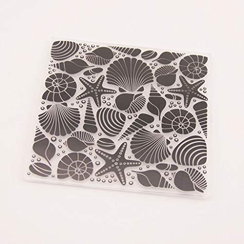 Shoresu Embossing Folder, Plastic Embossing Folder Stencils Template Molds DIY Scrapbooking Paper Photo Album Card Decoration Starfish