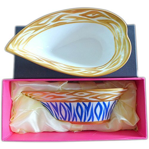 Valentines Finest Bone China Heart Bowl Hand Painted in Sea Design Romantic Engagement or Anniversary Presents in Luxury Gift Box