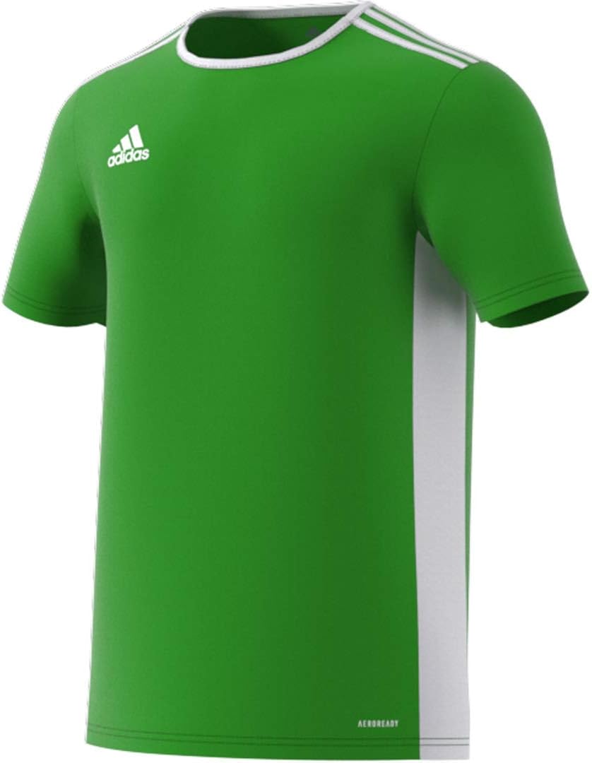 adidas Men's Entrada 18 AEROREADY Primegreen Regular Fit Soccer Short Sleeve Jersey : Clothing