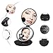 Herwiss Lighted Travel Makeup Mirror with 10x Magnifying and 1x HD Led Illuminated Folding Compact Mirror- Portable Durable Lightweight - Free Standing or Hand Held
