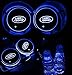 ZOORG Led Car Cup Holder Mat Pad Waterproof Bottle Drinks Coaster for Land Rover, Built-in Vibration Automatically Turn On at Dark Universal 7-Color Light 2-Packs