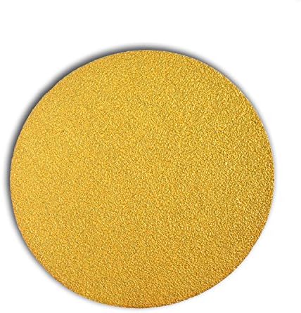 Starcke Premium 8 Inch No Hole Hook and Loop Grip Sanding Discs - Gold Aluminum Oxide - for Wood, Auto Body, Paint, Primer, Metal, and Plastics (25 Pack, 60 Grit)