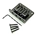 Adjustable 3 String Guitar Tailpiece Bridge Guitar Parts Black