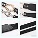Fashion Elastics Waist Belt Vintage Clothing Accessories for Women Dresses Skinny Web Belt 2 Pack, Black & White, Gold & Silver Metal Buckle, Size 26