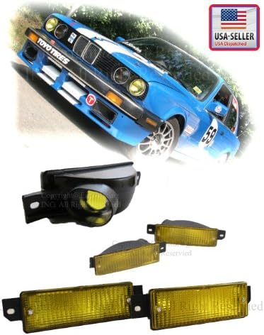 BMW (85-93) 3-series E30 Bumper Corner Signal Yellow Lens Light Lamp OEM Style