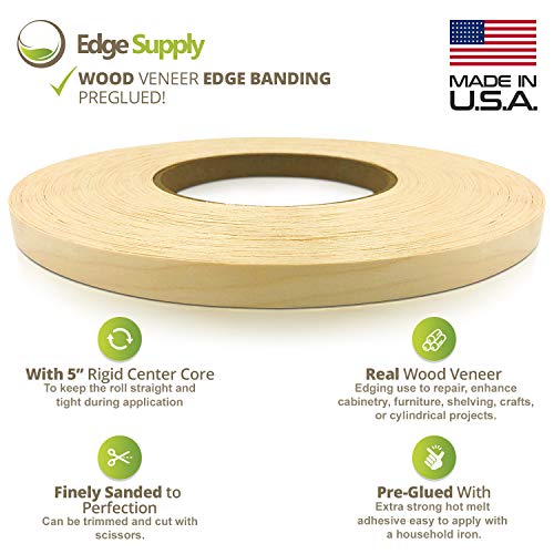 Edge Supply Birch 3/4” X 250' Roll of Plywood Edge Banding Preglued