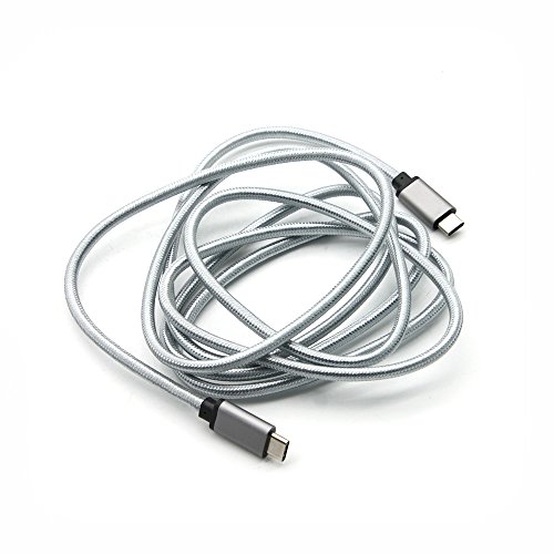 WGGE METAL USB 3.1 Type-C to USB 3.1 Type-C Cable 6.6ft Nylon braiding , using for MacBook Pro,HTC 10, LG G5 V20, Nintendo Switch, Nexus 6P/5X, Google Pixel and More (HIGH SPPED 10GB/s)