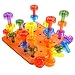 Skoolzy Pegboard Stacking Toddler Toys - Crystal Peg Board Puzzles for Toddlers, Montessori Toys for 1, 2, 3 Year Old Boys and Girls | Educational Fine Motor Skills Building Blocks