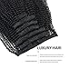 ABH AMAZINGBEAUTY HAIR Afro Coily Clip in Hair Extensions Real Human Hair 4B and 4C Double Wefts Remy Coily Clip ins for African Americans 120 Grams 7pcs 17 Clips, #1B Natural Black 20 Inch