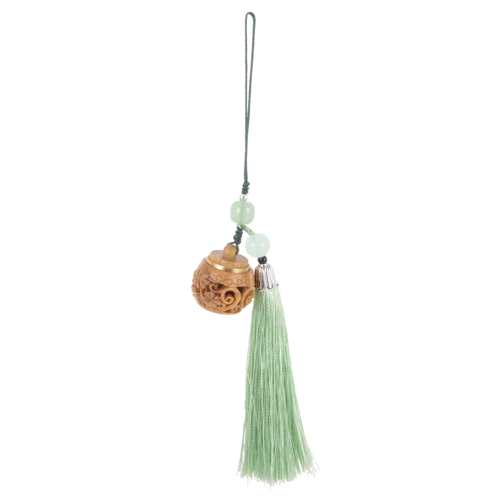 VILLFUL Elegant Chinese Style Pendant Phone Chain with Hollow Out Sachet Unique Aromatherapy Phone Decor Tassel Fringe Hanging Ornament for Stylish Accessories