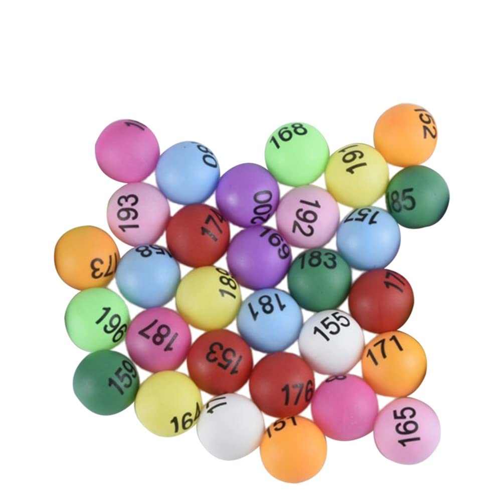 TOYANDONA Numbered Table Tennis Balls 100 Pcs Printed Pong Balls with Numbers 1-100 for Party Decoration Bingo Game and Diy Entertainment Multicoloured