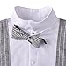 ZOEREA Baby Boy Gentleman Rompers Striped Toddler Suit 2pcs Outfit Grey, 80CM/6-9 Months, Grey