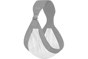 SOWBAWL Baby Carrier for Newborn,Baby Half Wrap Hip Carrier,One Shoulder Baby Holder Carrier for Toddler,Lightweight Breathable Mesh Natural Cotton Fabric,Suitable for Newborns Weighing 7-45 lbs
