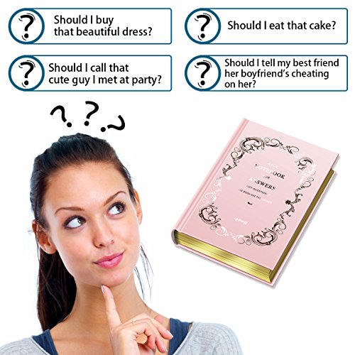 ATESSON Novelty Magic Divination Notebook Answers Dispel Puzzles Self-Healing Tell You Answers Journal Fun Coffee Table Parties Games Notebook (Chinese English Version) - Pink