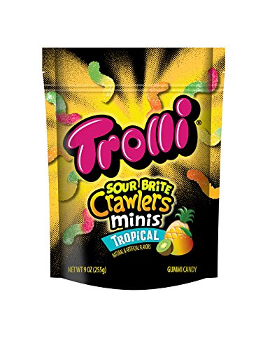 Trolli Sour Brite Crawlers Minis, Tropical, 9 Oz, Pack Of 6