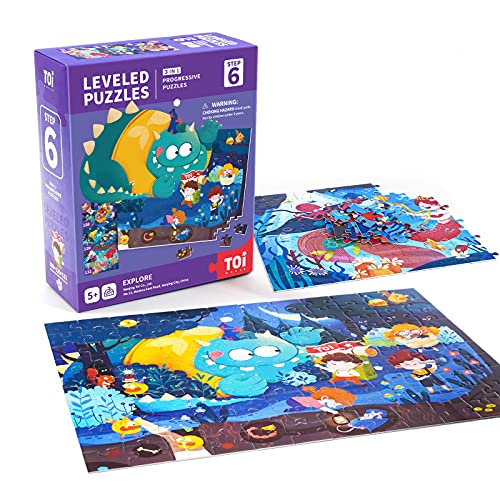 TOI Leveled Puzzles for Kids Aged 5 and Up, Toddler