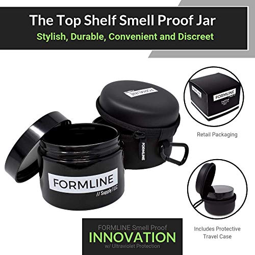 Formline Smell Proof Stash Jar 1/2 Oz Container (250 ml) Includes