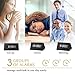 Wooden Clock, LED Digital Smart Alarm Clock With 3 Levels Adjustable Brightness & 3 Groups of Alarm Time, Triangle USB/4AAA Battery Powered Sound-Controlled, Displays Time Date Temperature and Humidit