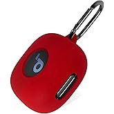 Geiomoo Silicone Case for Anker Soundcore Sport X20, Protective Cover with Carabiner (Red)