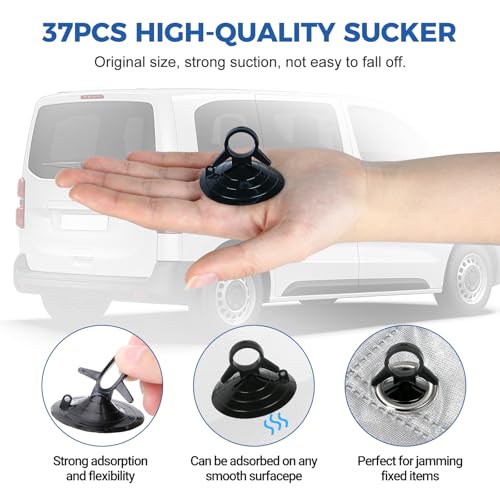 Opaltool 8 x Car Interior Sun Shades Suitable for 2017-2026 Citroen Dispatch, Folding Thermal Blinds Kit for Privacy and Thermal Regulation in Camper Vans
