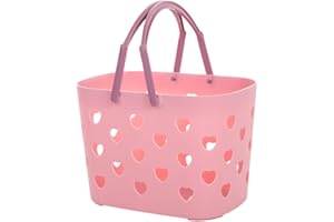 Aumotop Portable Shower Caddy Basket Durable Large Capacity Smoother Edges for Bathroom Shower Organizer (Pink)