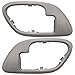 AutoandArt Brock Replacement Pair Set Inside Inner Gray Door Handle Trim Bezels Compatible with 1995-2002 C/K Old Body Style Pickup Truck 15708079 15708080