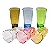 Acrylic Tumblers Break-Resistant/Premium Quality Cup/BPA Free Plastic GLASSES/Set of Six 22oz, Assorted Colors For Water, Iced Tea, Cocktail, Beer, Hot/Cold Beverages