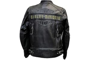 JACKET STREET Men's Original Black Passing Link Motorcycle Cowhide Distressed Leather Jacket with Dual Vents | Black Leather Biker Jacket