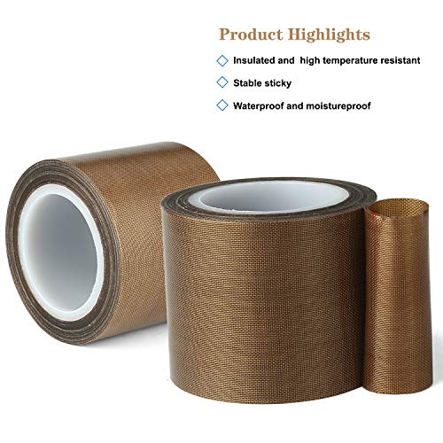 Teflon Tape/PTFE Tape for Vacuum Sealer Machine,Hand or Impulse Sealer(2inch x 33 feet