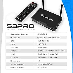 Generic SUPERBOX S3 PRO 2GB+32GB - Dual-Band Wi-Fi