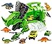 Think N Thrill Dinosaur Toys Storage Carrier for Kids Includes 6 Mini Dinosaurs 3 Toy Cars & Helicopter - #1 Best Fun Playset for Boys & Girls - Great for Children Ages 3+ Years Old (Dinosaur)