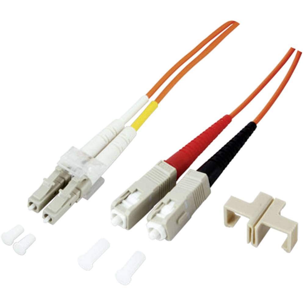 EFB-Elektronik Duplex Jumper LC-SC 9/125, OS2, LSZH, Yellow, 2.0 mm, 2 m Fibre Optic Cable