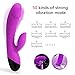 G-Spot Rabbit Waterproof Rechargeable Dildo Vibrator Adult Sex Toys for Women - Adorime Silicone Clitoris Vagina Stimulator Massager with 50 Speed Sex Things for Couples - Purple