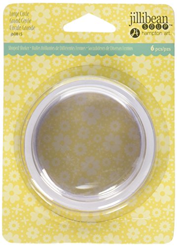Hampton Art JB0815 Jillibean Soup PVC Card Shakers (6 Pack), Large Circle, Clear - Thumbnail 2