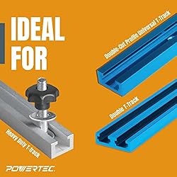 POWERTEC 71484 T-Track Knob Kit w/ 7 Star Threaded