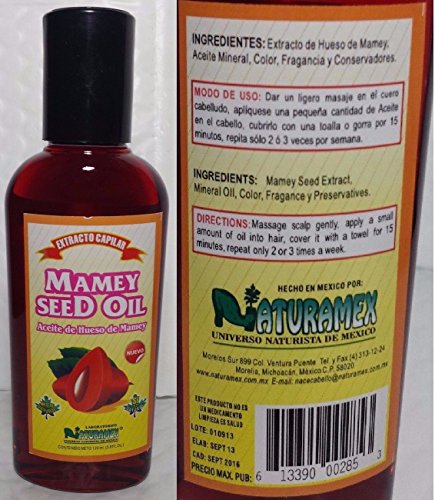 TOP Satisfied MAMEY SEED OIL 3.8OZ ACEITE HUESO DE MAMEY EXTRACT GROWTH HAIR NATURAM3 X 6133 - Thumbnail 2