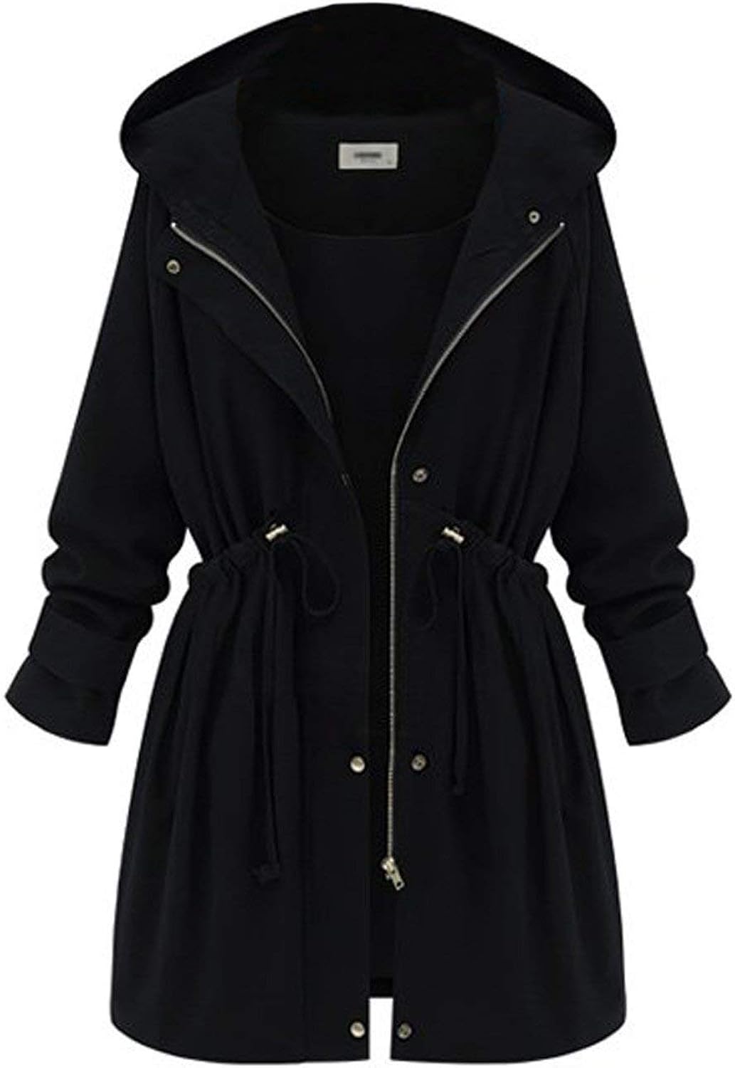 Women's Windbreaker Solid Color Winter Trench Coat Long Comfortable