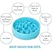JASGOOD Slow Feeder Dog Bowl for Medium Dogs Slow Feeding Interactive Bloat Stop Dog Bowls,Blue,Medium