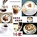 16pcs Latte Stencils Creative Nice Coffee Barista Stencils Template Strew Pad Duster Spray Art (Random Style)