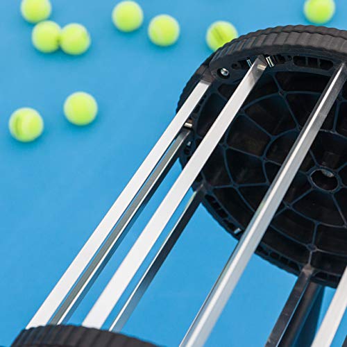 Vermont Tennis Ball Roller Mower & Hopper - 85 Ball Capacity Pickup Hopper with Lockable Lid - Thumbnail 2