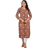 Ramkudi Womens Cotton Kurti – Printed Straight Fit Casual Wear