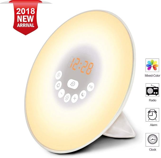 Sunrise Alarm Clock, Wake Up Light Sunrise Simulation Daylight Alarm