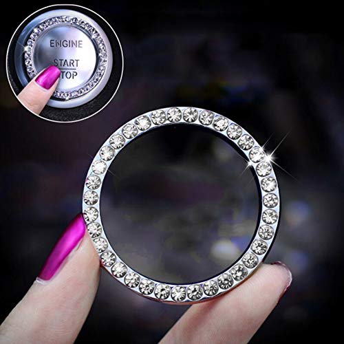 Dyshuai 15Inch Sparkling Shining Diamond Car Wheel Covers for Women Elegant Rhombus Rhinestone