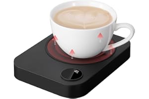 OKUTANI Coffee Mug Warmer, Coffee Mug Warmer for Desk with Auto Shut Off & 3 Temperature Settings, Smart Coffee Cup Warmer for Desk, Beverage Warmer for Tea, Milk, Coffee, Wax and Candle, Balck