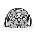 BUILT Spicy Relish Tote Neoprene Lunch Bag with Adjustable Crossbody Strap Black and White LB12-DBW