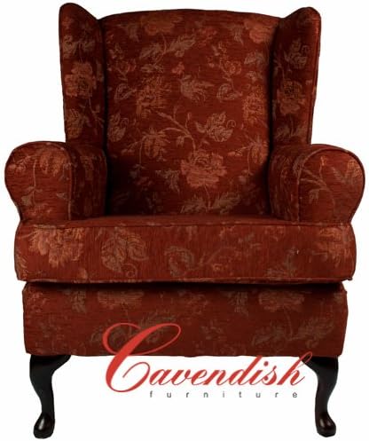 LUXURY ORTHOPEDIC HIGH SEAT CHAIR in FLORAL TERRACOTTA FABRIC 19" Seat Height