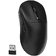 MAMBASNAKE Attack Shark X3 Wireless Gaming Mouse, 49g Ultralight, PixArt PAW3395 26000 DPI, Bluetooth/2.4Ghz /Wired Tri-Mode, 200Hrs Rechargeable Battery, Kailh GM8.0 Switch for PC/MAC/Win - Black